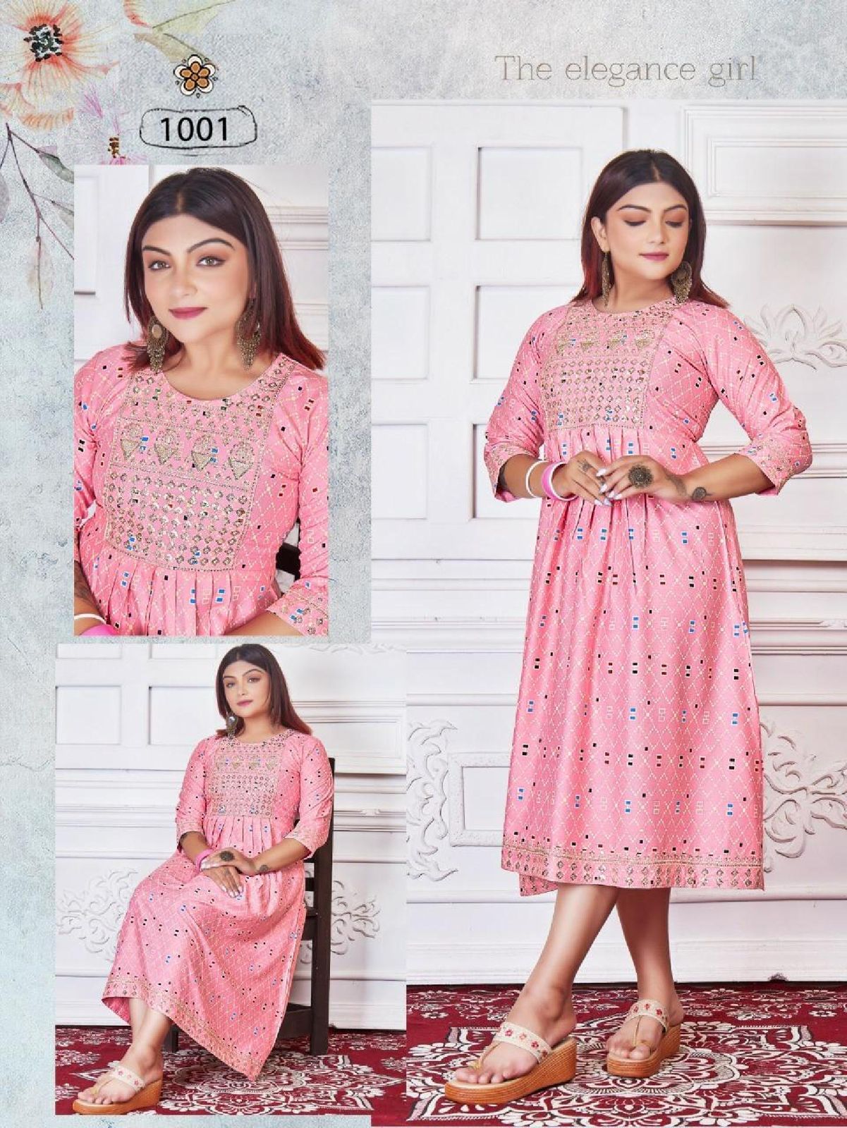 Beauty Flea 1 Rayon Printed Wholesale Long Anarkali Kurti Collection